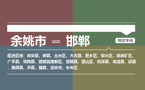 余姚市到邯郸物流专线 余姚市至邯郸物流公司 余姚市至邯郸运输