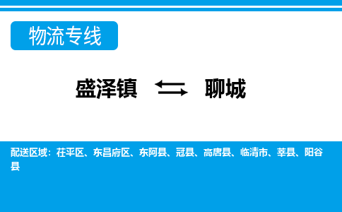 盛泽镇到聊城物流公司|盛泽镇到聊城货运专线