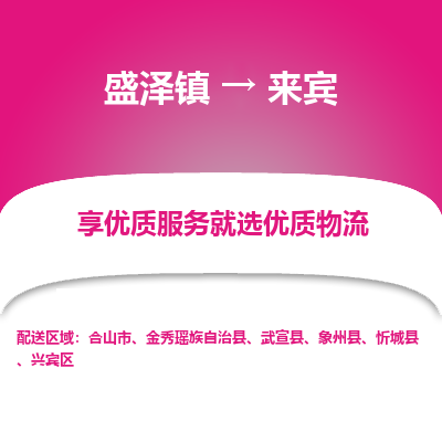 盛泽镇到来宾物流专线-盛泽镇至来宾物流公司-盛泽镇至来宾货运专线