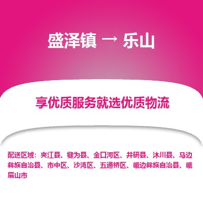 盛泽到乐山物流专线-盛泽镇至乐山物流公司-盛泽镇至乐山货运专线