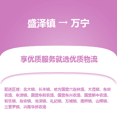 盛泽到万宁物流专线-盛泽镇至万宁物流公司-盛泽镇至万宁货运专线