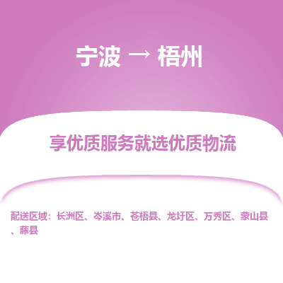 宁波到梧州物流专线-宁波至梧州物流公司-宁波至梧州货运专线