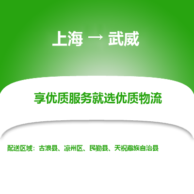 上海到武威物流专线-上海至武威物流公司-上海至武威货运专线