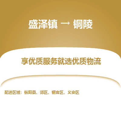 盛泽镇到铜陵物流专线-盛泽镇至铜陵物流公司-盛泽镇至铜陵货运专线