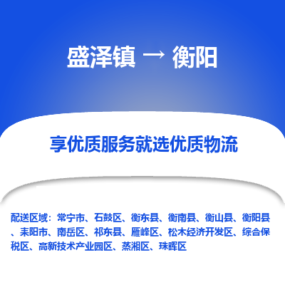 盛泽镇到衡阳物流专线-盛泽镇至衡阳物流公司-盛泽镇至衡阳货运专线