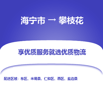 海宁到攀枝花物流公司|海宁市到攀枝花货运专线