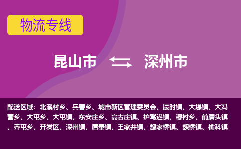 昆山市到深州市货运专线,昆山市到深州市物流,昆山市到深州市物流公司