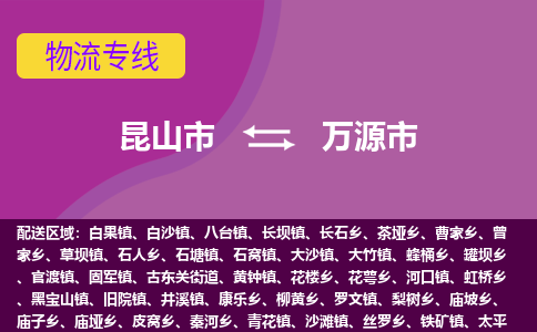 昆山市到万源市货运专线,昆山市到万源市物流,昆山市到万源市物流公司