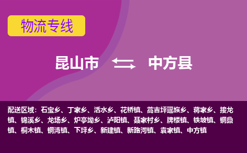 昆山市到中方县物流公司,昆山市到中方县货运,昆山市到中方县物流专线