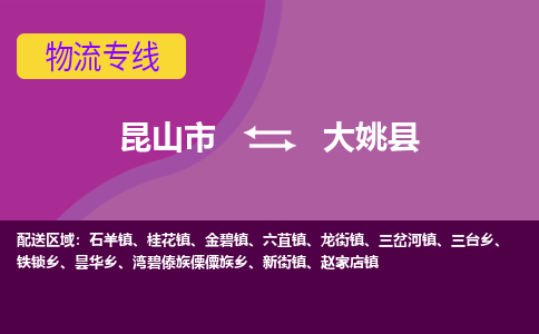 昆山市到大姚县物流公司,昆山市到大姚县货运,昆山市到大姚县物流专线