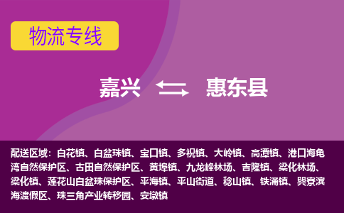 嘉兴到惠东县物流公司,嘉兴到惠东县货运,嘉兴到惠东县物流专线