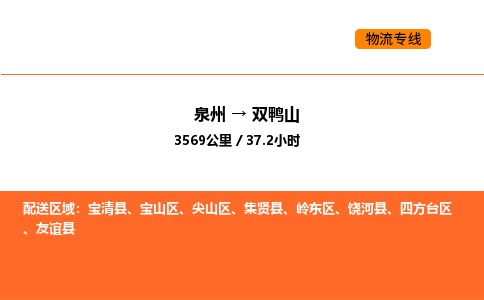 泉州到双鸭山物流公司-泉州至双鸭山物流专线