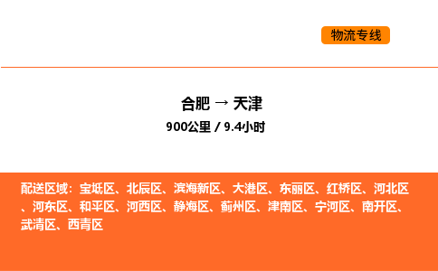 合肥到天津物流公司|合肥到天津货运专线