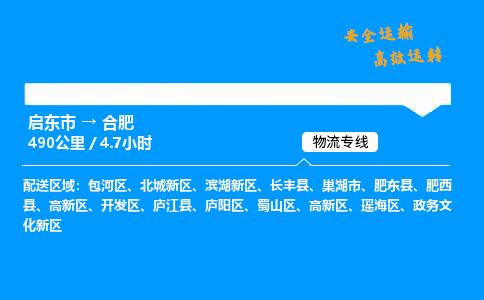 启东市到合肥物流专线,启东市到合肥货运,启东市到合肥物流公司