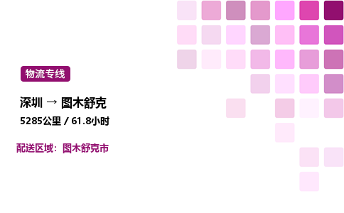 深圳到图木舒克物流公司-整车运输专线直达不中转「市县闪送」