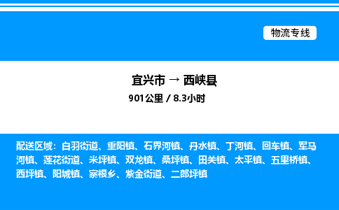 宜兴市到西峡县物流专线/公司 实时反馈/全+境+达+到