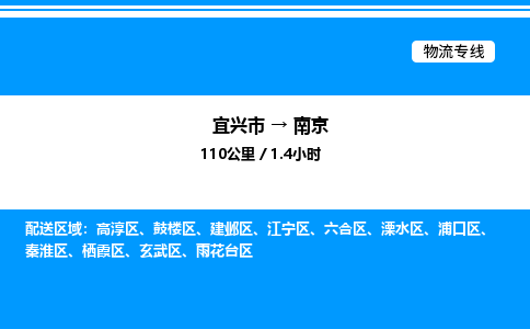 宜兴市到南京物流专线/公司 实时反馈/全+境+达+到