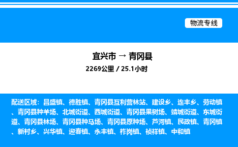 宜兴市到青冈县物流专线/公司 实时反馈/全+境+达+到