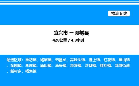 宜兴市到郯城县物流专线/公司 实时反馈/全+境+达+到