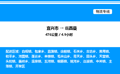 宜兴市到越西县物流专线/公司 实时反馈/全+境+达+到