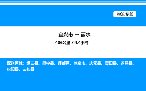 宜兴到丽水物流专线/公司 实时反馈/全+境+达+到