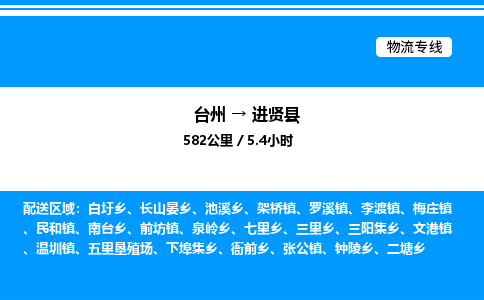 台州到进贤县物流专线/公司 实时反馈/全+境+达+到